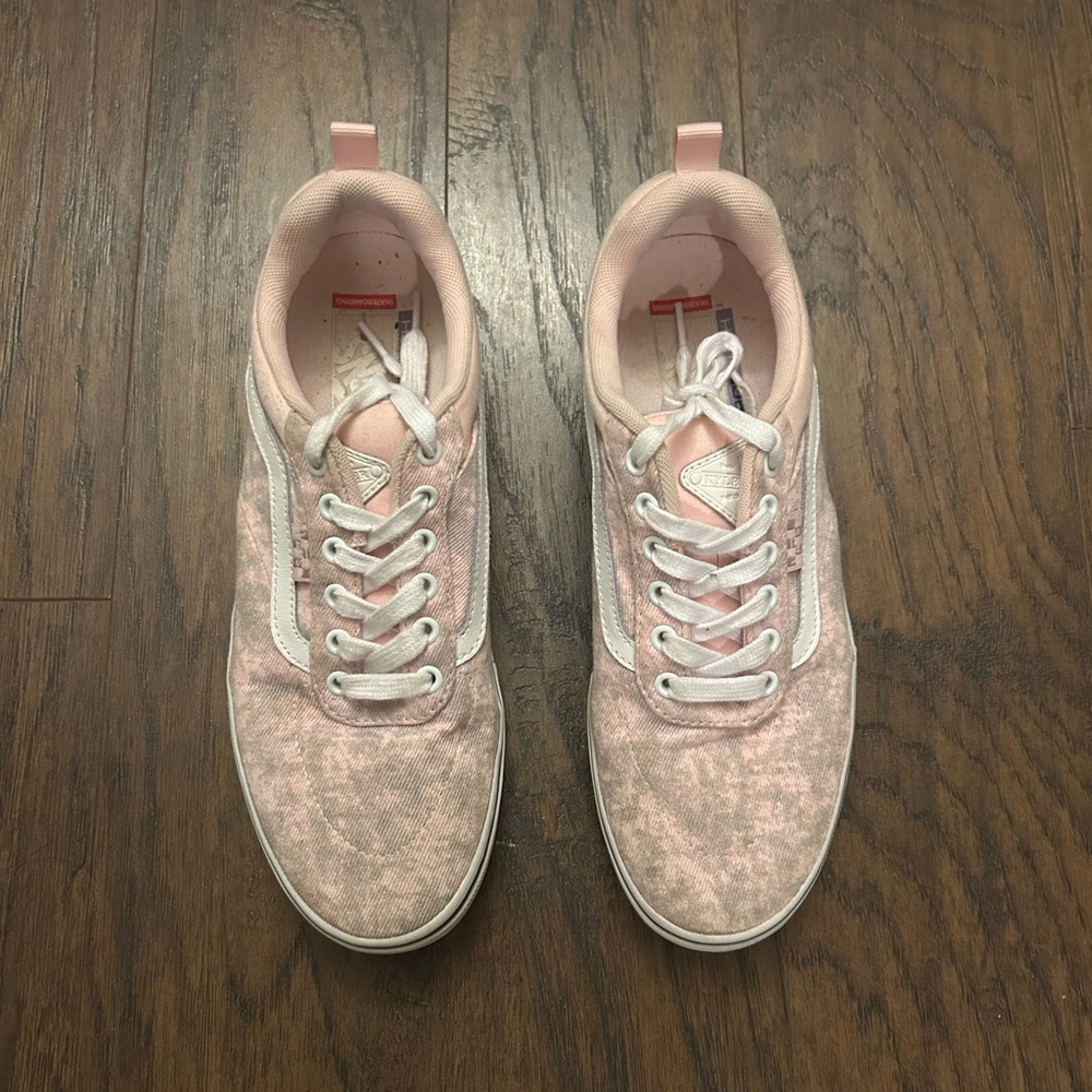 Vans Kyle Walker Men’s Acid Denim Pink White PopCush Skate Shoes Sneakers Unisex - Picture 4 of 7